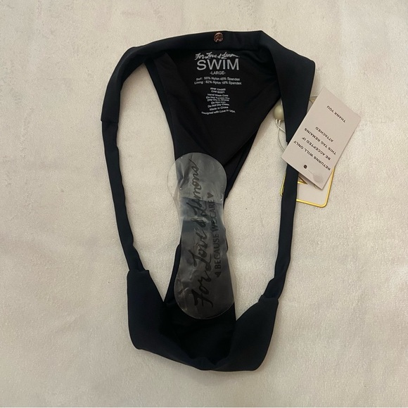 New! For Love And Lemons Black Bikini Bottom Size L 1937 - Picture 6 of 8